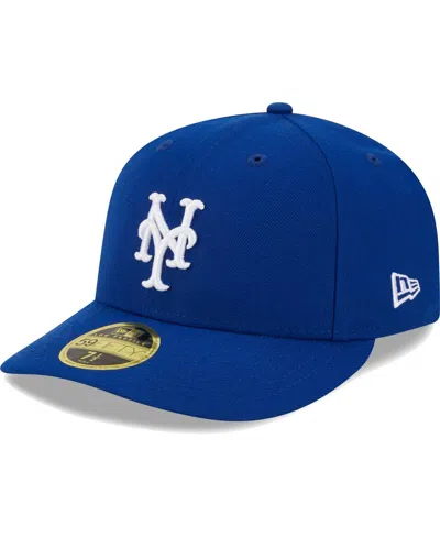 New Era Men's  Royal New York Mets White Logo Low Profile 59fifty Fitted Hat