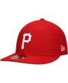 New Era Men's  Scarlet Pittsburgh Pirates Low Profile 59fifty Fitted Hat In Scarlet
