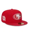 NEW ERA MEN'S NEW ERA SCARLET SAN FRANCISCO 49ERS ACTIVE BALLISTIC 59FIFTY FITTED HAT