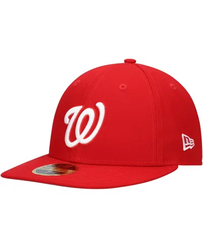 NEW ERA MEN'S NEW ERA SCARLET WASHINGTON NATIONALS LOW PROFILE 59FIFTY FITTED HAT