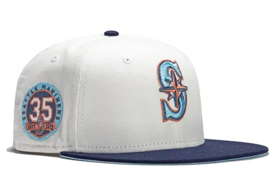 Pre-owned New Era Men's  Seattle Mariners Monaco 35th Anniversary Patch Alternate Hat Club Exclusive 59fifty Fi