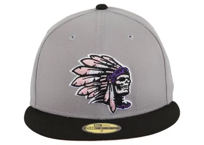 Pre-owned New Era Men's  Skull Chief Fuji Hat Club Exclusive 59fifty Fitted Hat In Grey/black