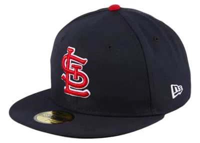 Pre-owned New Era Men's  St. Louis Cardinals Onfield Alternate 2 Authentic Collection 59fifty Fitted Hat In Nav In Blue