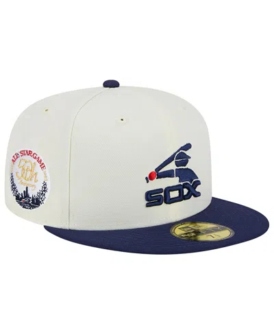 New Era Men's  Stone, Navy Chicago White Sox Retro 59fifty Fitted Hat In Stone,navy