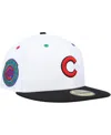 New Era Men's  White, Black Chicago Cubs 1962 Mlb All-star Game Primary Eye 59fifty Fitted Hat In White,black