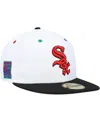 New Era Men's  White, Black Chicago White Sox 95th Anniversary Primary Eye 59fifty Fitted Hat In White,black
