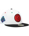 New Era Men's  White, Black Kansas City Royals Primary Eye 59fifty Fitted Hat In White,black