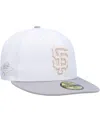 New Era Men's  White, Gray San Francisco Giants 2002 World Series Side Patch Undervisor 59fifty Fitte In White,gray