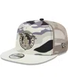 New Era Men's  White Los Angeles Dodgers Chrome Camo A-frame 9fifty Trucker Snapback Hat In White