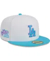 New Era Men's  White Los Angeles Dodgers Vice 59fifty Fitted Hat In White