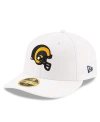 New Era Men's  White Los Angeles Rams Omaha Low Profile 59fifty Fitted Hat In White