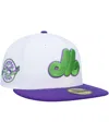New Era Men's  White Montreal Expos 25th Anniversary Side Patch 59fifty Fitted Hat In White