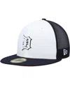 New Era Men's  White, Navy Detroit Tigers 2023 On-field Batting Practice 59fifty Fitted Hat In White,navy