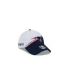 New Era Men's  White, Navy New England Patriots 2023 Sideline 9forty Adjustable Hat In White,navy