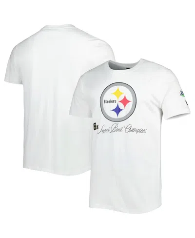 New Era Men's  White Pittsburgh Steelers Historic Champs T-shirt