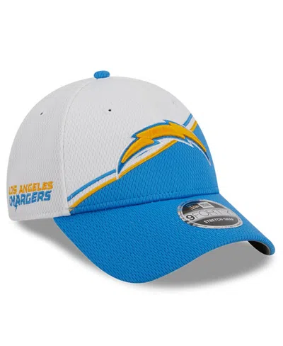 New Era Men's  White, Powder Blue Los Angeles Chargers 2023 Sideline 9forty Adjustable Hat In White,blue