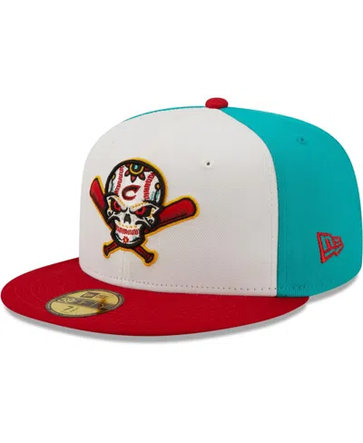 New Era Men's  White, Red Veleros De Columbus Copa De La Diversion 59fifty Fitted Hat In White,red