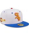 New Era Men's  White, Royal Chicago White Sox 2005 World Series Cherry Lolli 59fifty Fitted Hat In White,royal