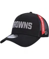 New Era Men's  X Alpha Industries Black Cleveland Browns A-frame 9forty Trucker Snapback Hat In Black