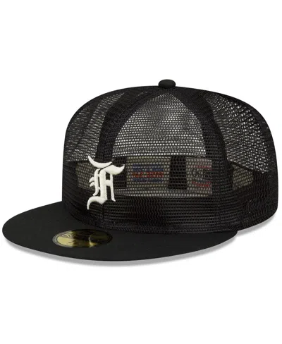 New Era Men's  X Fear Of God Black Mesh 59fifty Fitted Hat