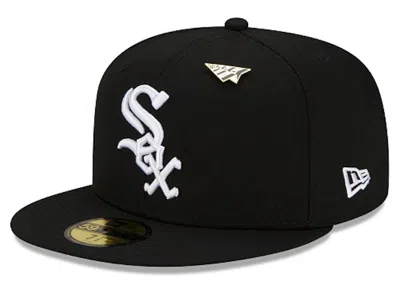 Pre-owned New Era Men's  X Paper Planes Chicago White Sox 59fifty Fitted Hat In Black