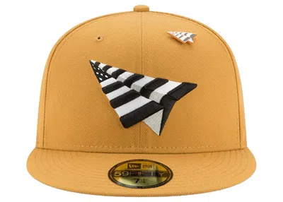 Pre-owned New Era Men's  X Paper Planes Fitted Hat In Panama Tan