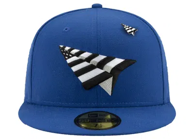 Pre-owned New Era Men's  X Paper Planes Fitted Hat In Royal Blue