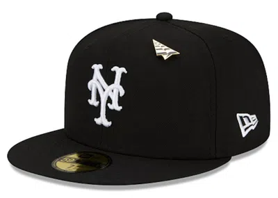 Pre-owned New Era Men's  X Paper Planes New York Mets 59fifty Fitted Hat In Black