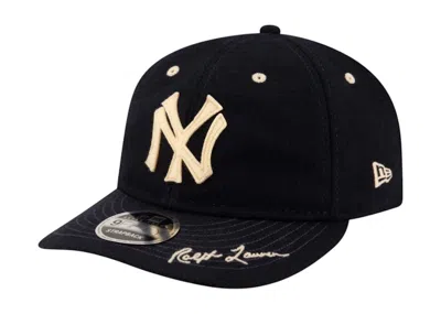 Pre-owned New Era Men's  X Ralph Lauren Retro Crown Fifty Snapback Cap In Navy Blue