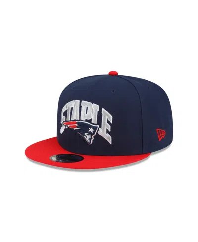 New Era Men's  X Staple Navy, Red New England Patriots Pigeon 9fifty Snapback Hat In Navy,red