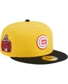 New Era Men's  Yellow, Black Chicago Cubs Grilled 59fifty Fitted Hat In Yellow,black