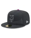 New Era Men's Graphite New York Mets 2024 City Connect 9fifty Snapback Hat In Graphite