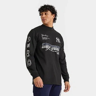 New Era Men's New York Yankees Mlb Modern Speed Long-sleeve T-shirt In Black