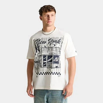 New Era Men's New York Yankees Mlb Shop Graphic T-shirt In Neutral