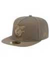 New Era Men's Olive Baltimore Orioles Color Pack A-frame 59fifty Fitted Hat In Green
