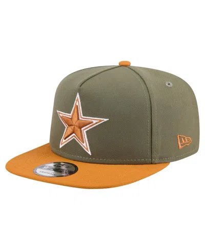 New Era Men's Olive/brown Dallas Cowboys Two-tone A-frame 9fifty Snapback Hat In Green