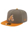 New Era Men's Olive/orange Atlanta Braves Two-tone Color Pack A-frame 59fifty Fitted Hat