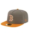 New Era Men's Olive/orange Boston Red Sox Two-tone Color Pack A-frame 59fifty Fitted Hat
