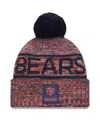 New Era Men's Orange Chicago Bears 2025 Sideline Cold Weather Cuffed Pom With Knit Hat In Pink