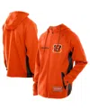 New Era Men's Orange Cincinnati Bengals Combine Authentic Raglan Scuba Full-zip Hoodie In Orange