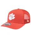 New Era Men's Orange Clemson Tigers Primary 9seventy Trucker Stretch Snap Hat