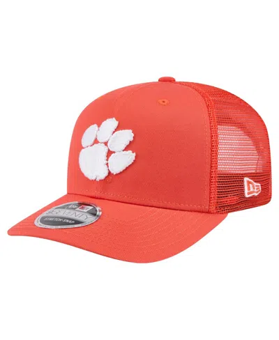 New Era Men's Orange Clemson Tigers Primary 9seventy Trucker Stretch Snap Hat