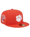 NEW ERA MEN'S ORANGE CLEMSON TIGERS THROWBACK 59FIFTY FITTED HAT