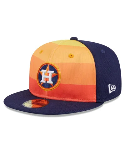 NEW ERA MEN'S ORANGE HOUSTON ASTROS 2024 BATTING PRACTICE 59FIFTY FITTED HAT