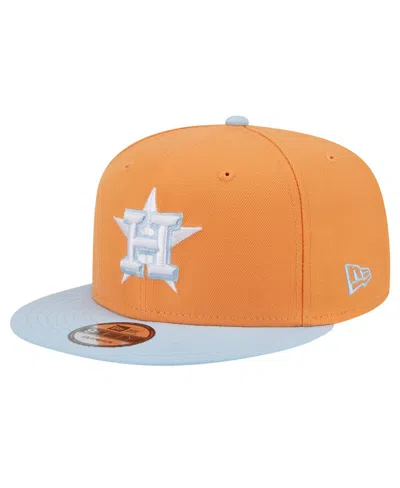 New Era Men's Orange Houston Astros Spring Color Two-tone 9fifty Snapback Hat