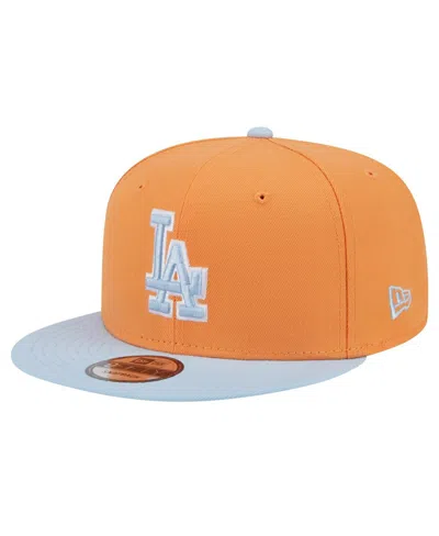 New Era Men's Orange Los Angeles Dodgers Spring Color Two-tone 9fifty Snapback Hat