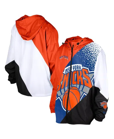 New Era Men's Orange New York Knicks 2024/25 City Edition Full-zip Windbreaker Jacket In Multi