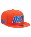 New Era Men's Orange Oklahoma City Thunder Jersey Hook Statement Edition 9fifty Snapback Hat In Orange