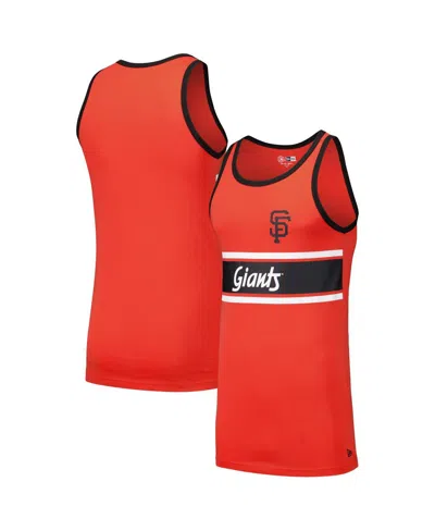 New Era Men's Orange San Francisco Giants Jersey Ringer Tank Top T-shirt