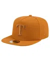 New Era Men's Orange Texas Rangers Color Pack A-frame 59fifty Fitted Hat In Gold